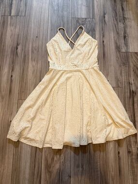 Lovely Day Cream Eyelet Sundress